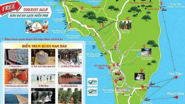 Bản Đồ Phú Quốc - Tổng Hợp Các Địa Điểm Du Lịch, Ăn Uống HOT